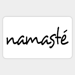 Simple black namaste Magnet